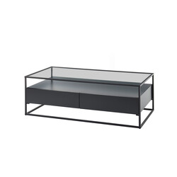 Diivanilaud EVORA must, 120x60xH40 cm