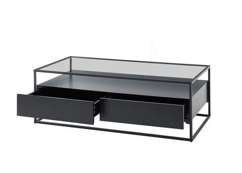 Diivanilaud EVORA must, 120x60xH40 cm