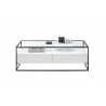Diivanilaud EVORA valge / must, 120x60xH40 cm
