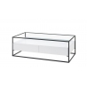 Diivanilaud EVORA valge / must, 120x60xH40 cm