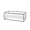 Diivanilaud EVORA valge / must, 120x60xH40 cm