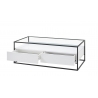 Diivanilaud EVORA valge / must, 120x60xH40 cm