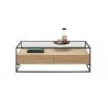Diivanilaud EVORA tamm / must, 120x60xH40 cm