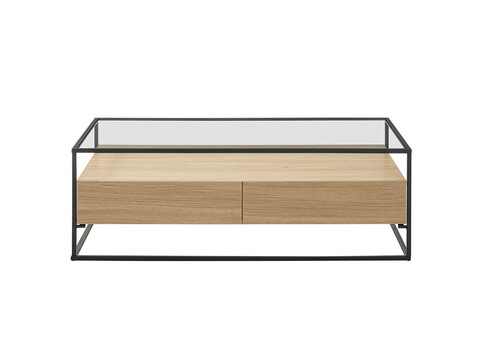 Diivanilaud EVORA tamm / must, 120x60xH40 cm