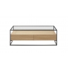 Diivanilaud EVORA tamm / must, 120x60xH40 cm
