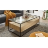 Diivanilaud EVORA tamm / must, 120x60xH40 cm