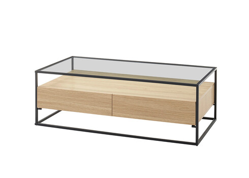 Diivanilaud EVORA tamm / must, 120x60xH40 cm