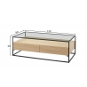 Diivanilaud EVORA tamm / must, 120x60xH40 cm