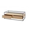 Diivanilaud EVORA tamm / must, 120x60xH40 cm