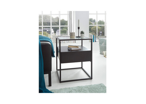 Diivanilaud EVORA must, 43x43xH54 cm