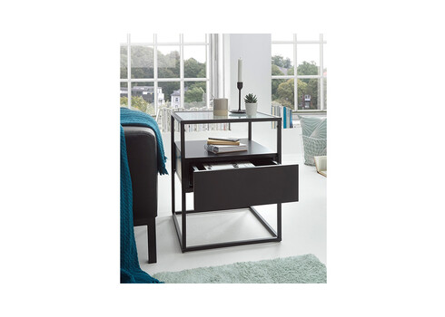 Diivanilaud EVORA must, 43x43xH54 cm