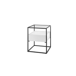 Diivanilaud EVORA valge / must, 43x43xH54 cm