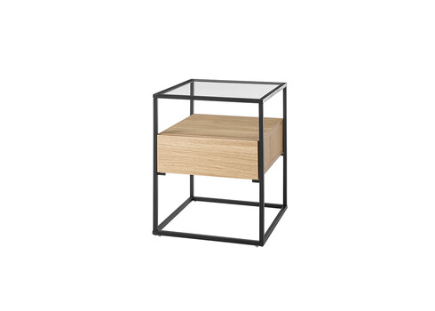 Diivanilaud EVORA tamm / must, 43x43xH54 cm