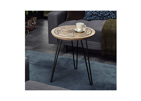 Diivanilaud NEVIS mango / must, D46xH51 cm