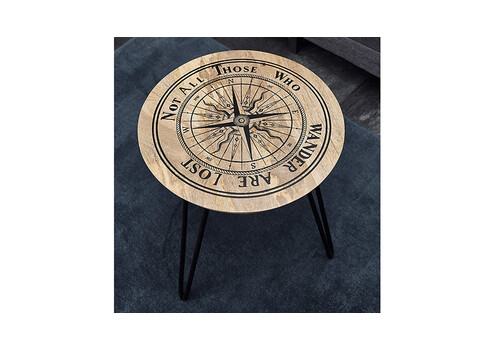 Diivanilaud NEVIS mango / must, D46xH51 cm