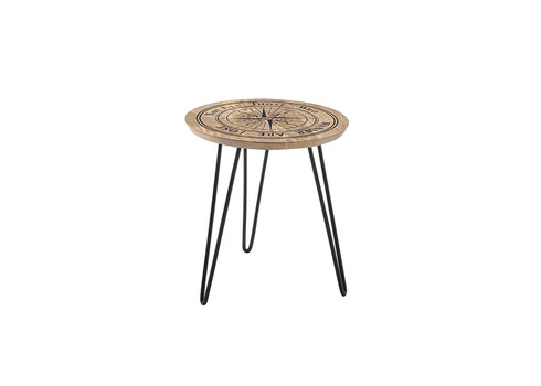 Diivanilaud NEVIS mango / must, D46xH51 cm