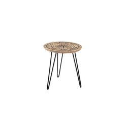 Diivanilaud NEVIS mango / must, D46xH51 cm