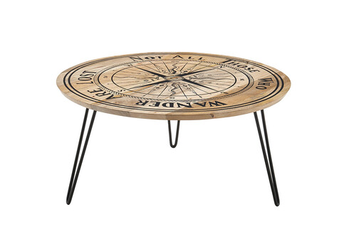 Diivanilaud NEVIS mango / must, D90xH51 cm