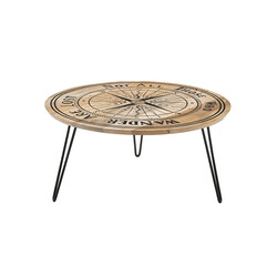 Diivanilaud NEVIS mango / must, D90xH51 cm