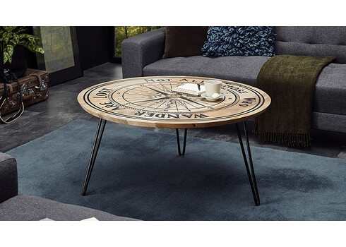 Diivanilaud NEVIS mango / must, D90xH51 cm