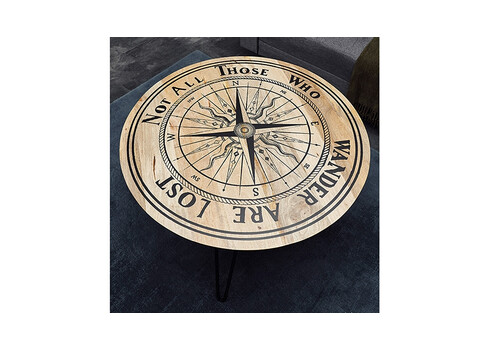 Diivanilaud NEVIS mango / must, D90xH51 cm