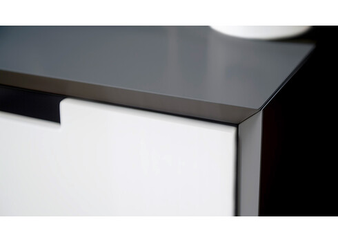 Kummut NETANJA valge / hall, 93x40xH92 cm