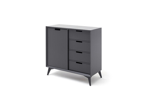 Kummut NETANJA valge / hall, 93x40xH92 cm