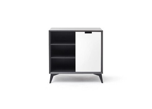 Kummut NETANJA valge / hall, 93x40xH92 cm