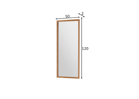 Seinapeegel ALWAR tamm, 50x2xH120 cm