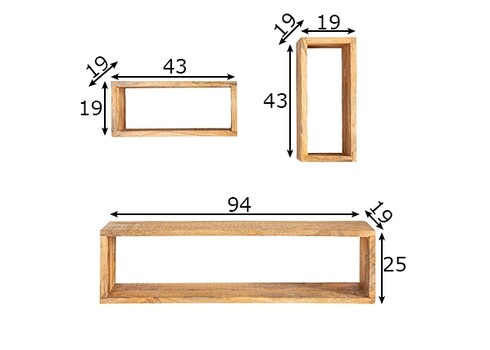 Seinariiulite komplekt HEMINGWAY mango