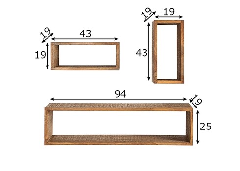 Seinariiulite komplekt HEMINGWAY mango