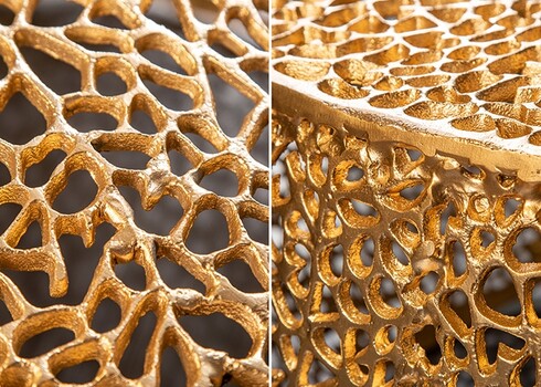 Diivanilaud LEAF kuldne, 122x69xH42 cm