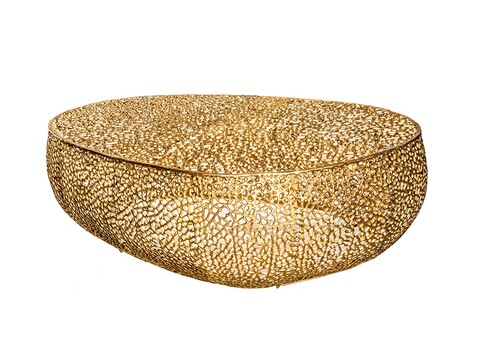 Diivanilaud LEAF kuldne, 122x69xH42 cm