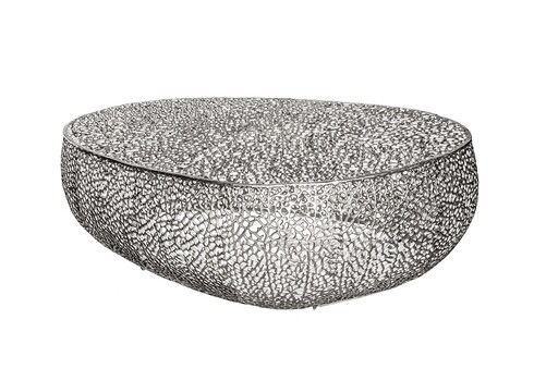 Diivanilaud LEAF hõbe, 122x69xH42 cm