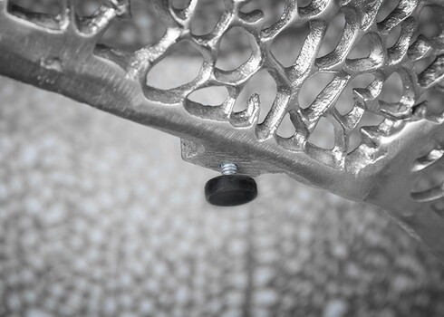 Diivanilaud LEAF hõbe, 122x69xH42 cm