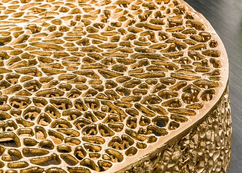 Diivanilaud LEAF kuldne, 80x80xH40 cm