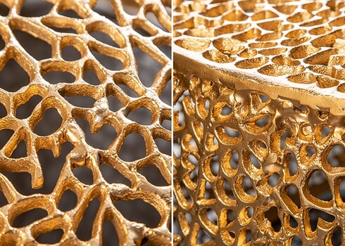 Diivanilaud LEAF kuldne, 80x80xH40 cm