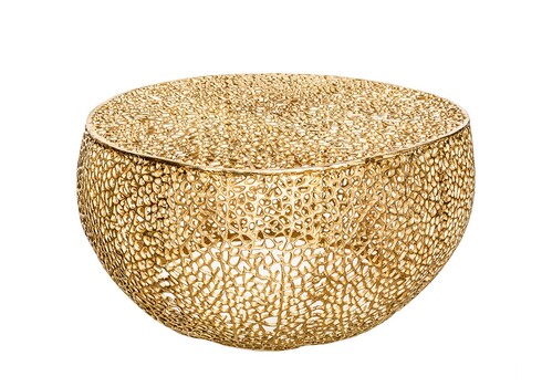 Diivanilaud LEAF kuldne, 80x80xH40 cm