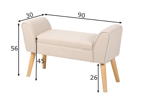 Pink SCARLETT beež, 90x30xH56 cm