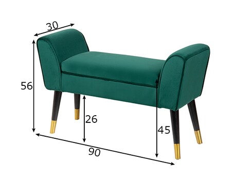 Pink SCARLETT smaragdroheline, 90x30xH56 cm