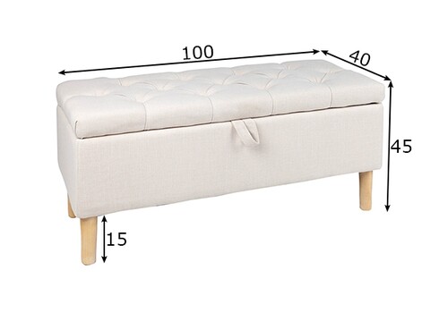 Pink panipaigaga CASTLE beež, 100x40xH45 cm