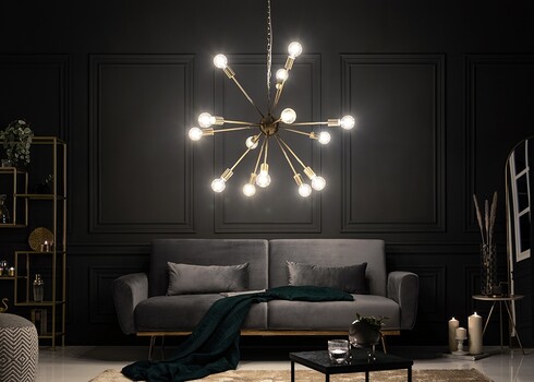 Rippvalgusti SPUTNIK kuldne, 87x87xH142 cm