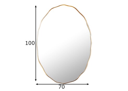 Seinapeegel ELEGANCIA kuldne, 70x3xH100 cm