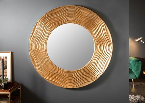 Seinapeegel CIRCLE kuldne, D100x4 cm