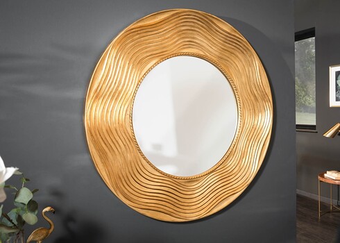 Seinapeegel CIRCLE kuldne, D100x4 cm