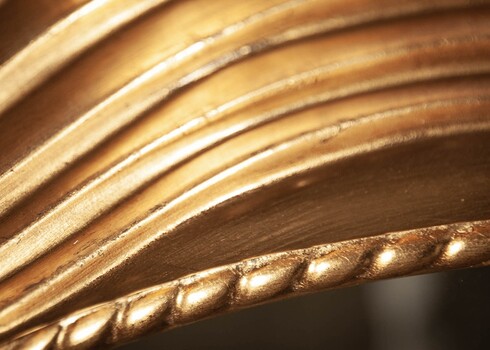 Seinapeegel CIRCLE kuldne, D100x4 cm