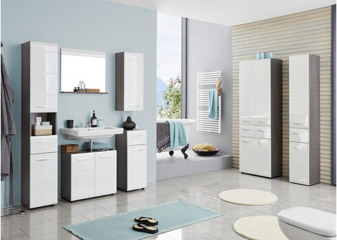 Valamukapp LINE hall / valge, 60x34xH56 cm