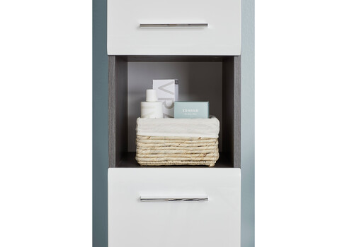 Vannitoakapp LINE hall / valge läige, 30x31xH182 cm