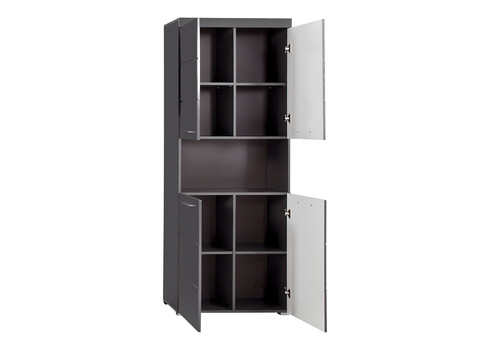 Vannitoakapp AMANDA hall kõrgläige / hall, 73x31xH190 cm