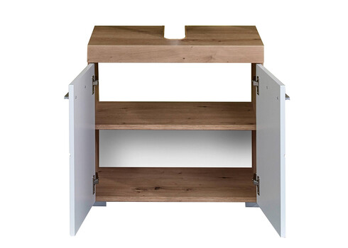 Valamukapp AMANDA valge läige / tamm, 60x34xH56 cm